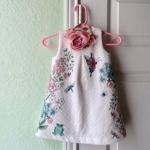 Butterfly Flower Dress and Headband 3-6m
